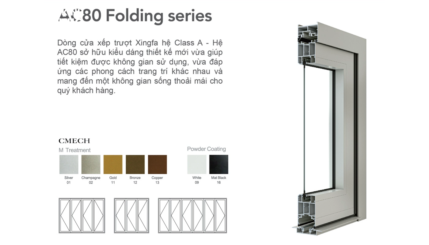 cua-nhom-xingfa-he-ac80-ket-hop-phu-kine-cmech Cửa xếp trượt Xingfa Class A kết hợp với phụ kiện cao cấp Cmech