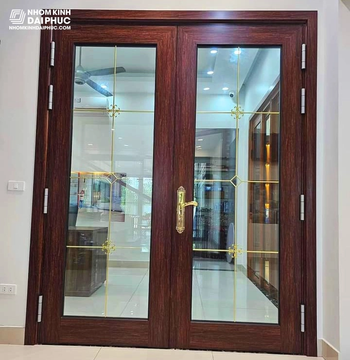 Cửa Nhôm Xingfa Vân Gỗ Trắc