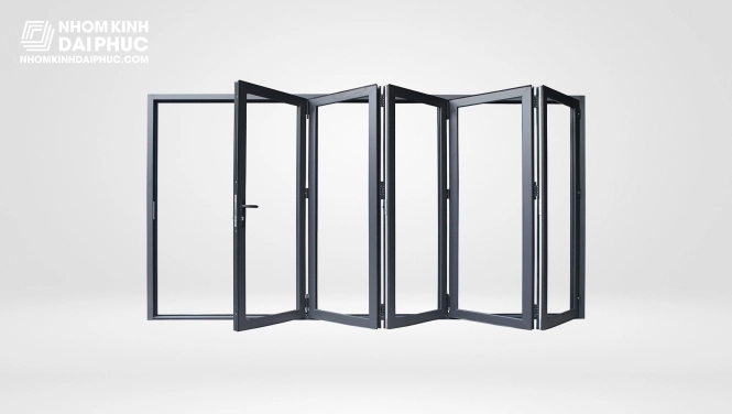 cua-nhom-yongxing-he-63-5-canh-xep-truot Cửa đi xếp trượt 5 cánh