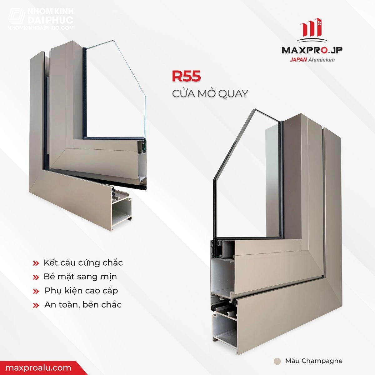profile-nhom-maxpro-he-55 Profile nhôm Maxpro hệ 55