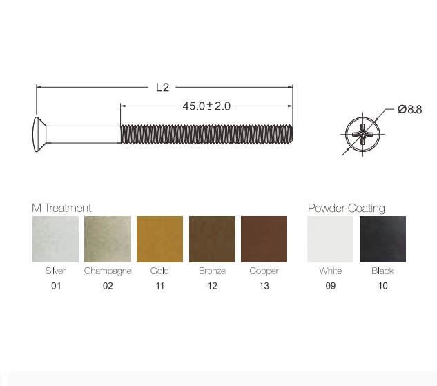 Suốt tay nắm cửa đi (cánh dày 70-75mm) Cmech D000070