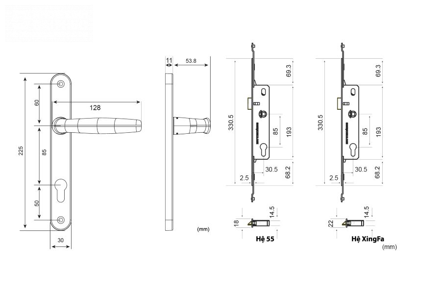 tnapddhc66-01202 THÔNG SỐ KỸ THUẬT KHÓA TAY NẮM ĐA ĐIỂM HC 66